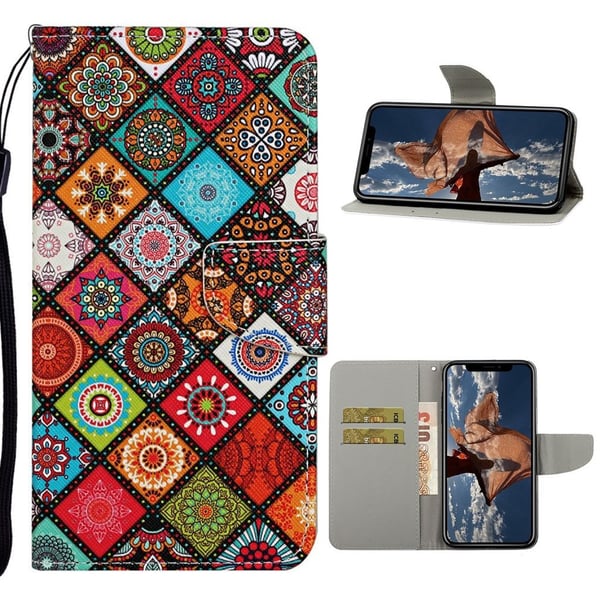 Wonderland iPhone 12 Mini flip etui - Mandala-Blomst