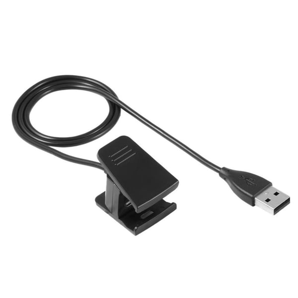 Fitbit Charge 2 USB ladnings kabel med klemme - svart