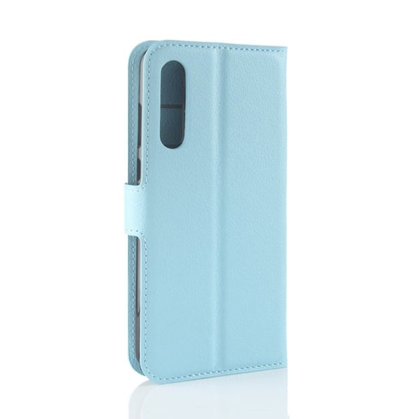 Huawei P20 Pro Etui laget av kunstlær og silikon – Blå