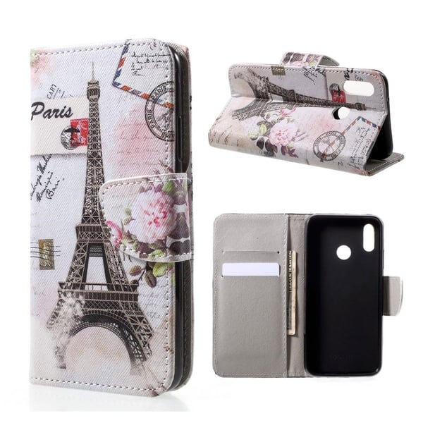 Huawei P20 Lite Etui laget av kunstlær og silikon - Eiffel tårn