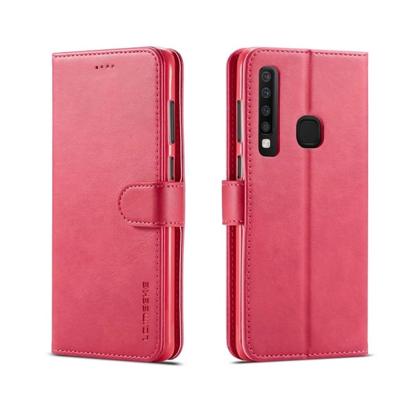 Lc.Imeeke Samsung Galaxy A9 (2018) Lommeboketui Av Skinn - Rosa