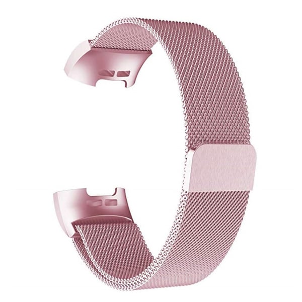 Fitbit Charge 3 klokkereim av rustfritt stål - rosa