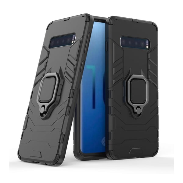 Samsung Galaxy S10 kickstand hybrid etui - Sort