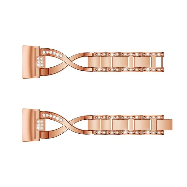 Fitbit Charge 3 X-format strassarmband - Roséguld