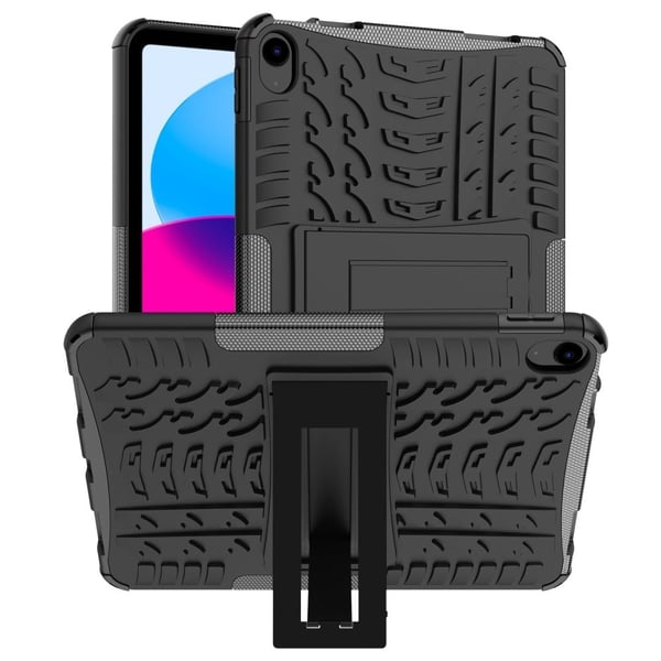 Renkaiden kuvio kickstand tapauksessa iPad 10.9 (2022) - Musta