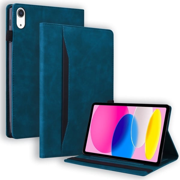 iPad 10.9 (2022) business folio skinnveske - Blå