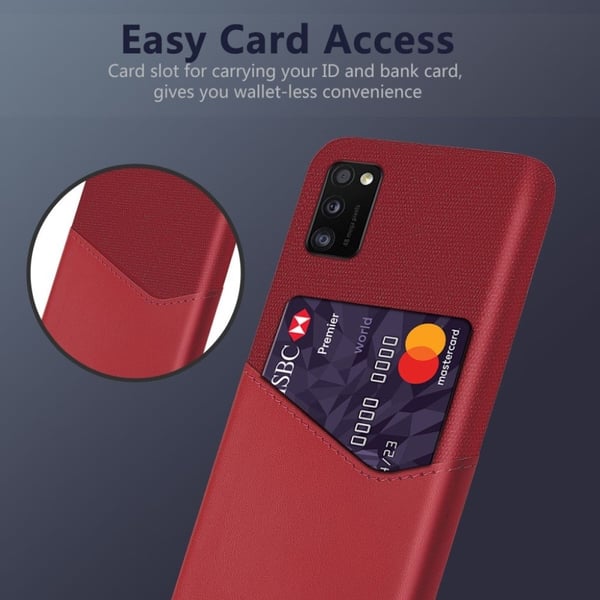 Bofink Samsung Galaxy A41 Card kuoret - Punainen