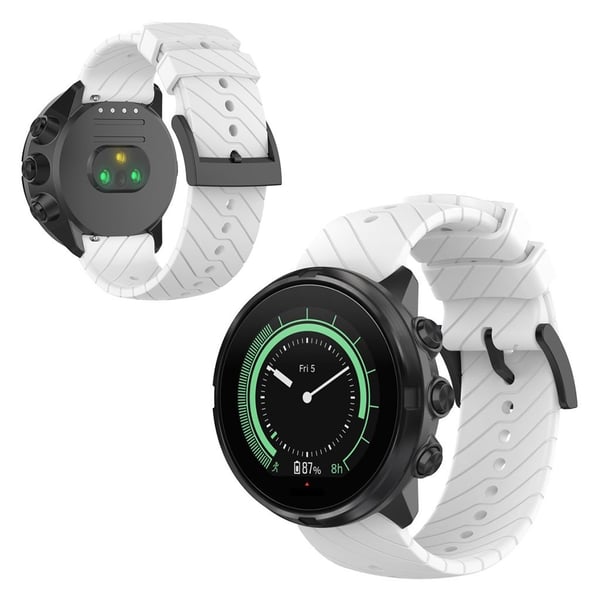 Suunto 9 holdbar silikone Urrem - Hvid
