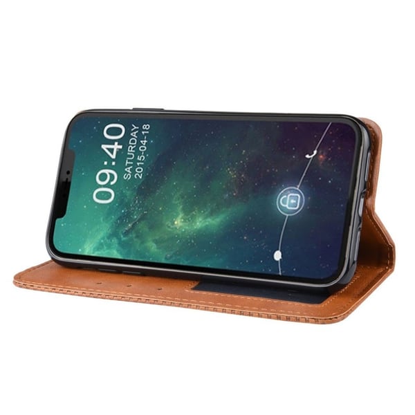 Bofink Vintage iPhone 12 Pro Max lærveske - Brun