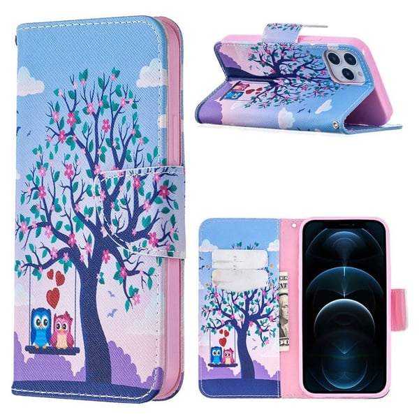 Wonderland iPhone 12 Pro / iPhone 12 flip etui - Træ