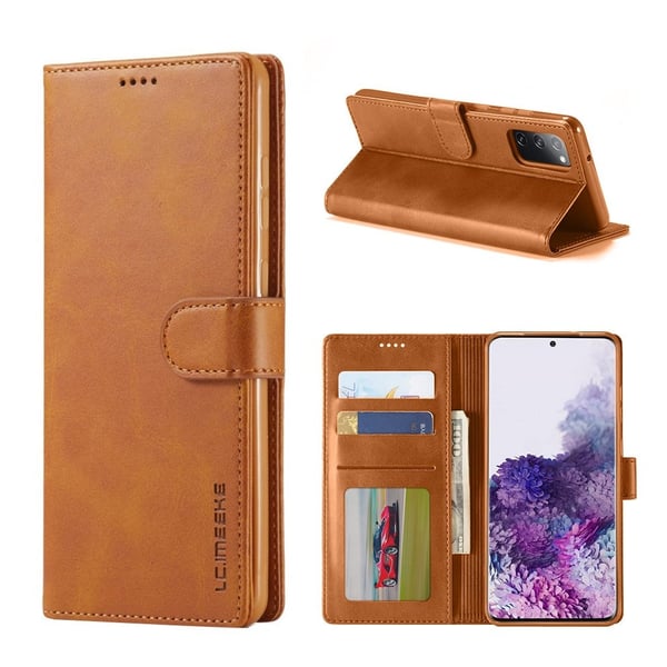 Lc.imeeke Samsung Galaxy S20 Fe 5g / S20 Fe Flip Etui - Brun