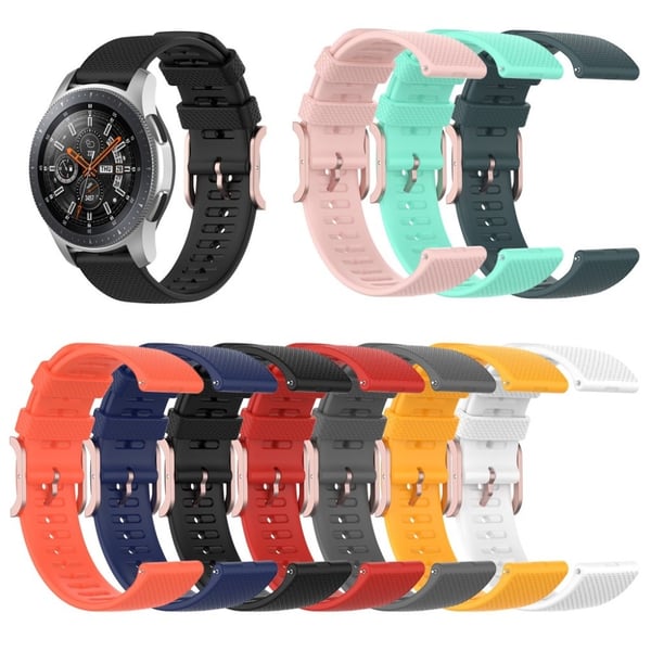Silikoneurrem til Samsung Galaxy Watch 3 (45mm) / Watch (46mm) - Sort