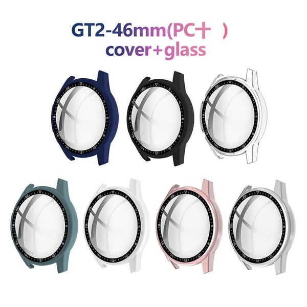 Huawei Watch GT 2 46 mm gummiert ramme - Svart