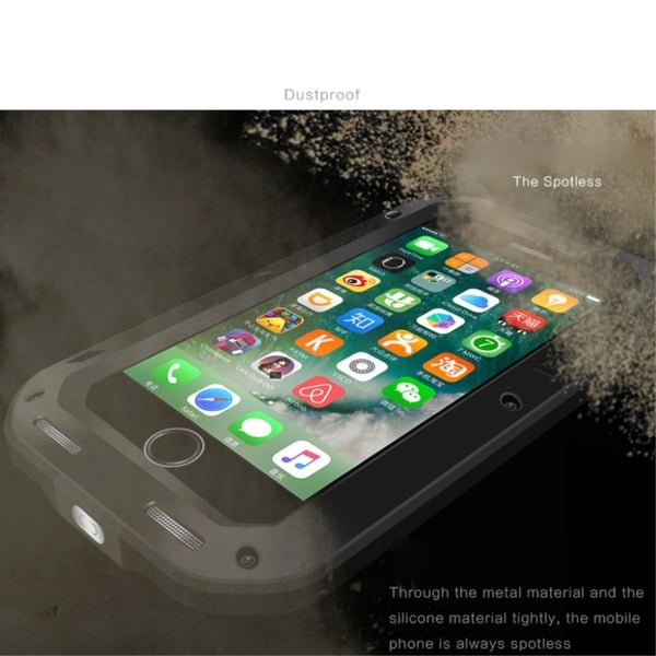 Love Mei iPhone 7/8 stødsikkert beskyttelses cover - Sort