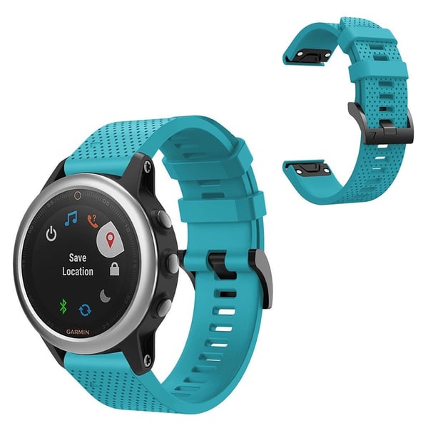 Stilfuld silikone-urrem til Garmin Fenix 5S - Babyblå