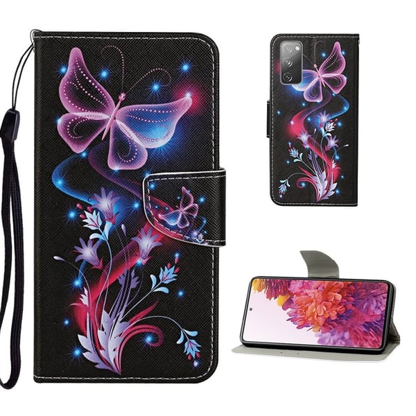 Wonderland Samsung Galaxy S20 FE 5G / S20 Fe Flippetui - Luminous Sommerfugl