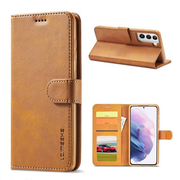 LC.IMEEKE Samsung Galaxy S21 flip etui - brun LC.IMEEKE Samsung Galaxy S21 flip etui - brun