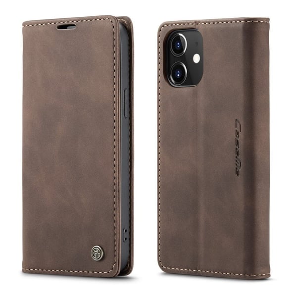 CaseMe iPhone 12 Mini vintage etui - Brun
