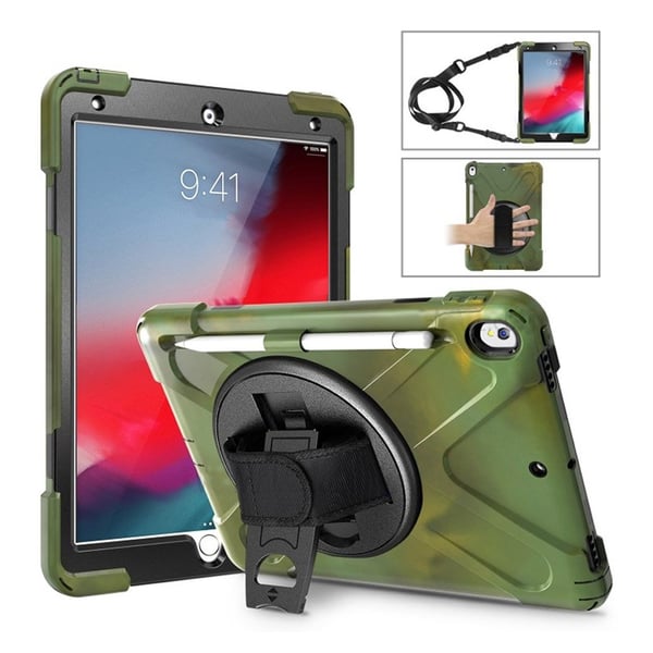 iPad Air (2019) 360 X-shape combo fodral - Arme Grön iPad Air (2019) 360 X-shape combo fodral - Arme Grön