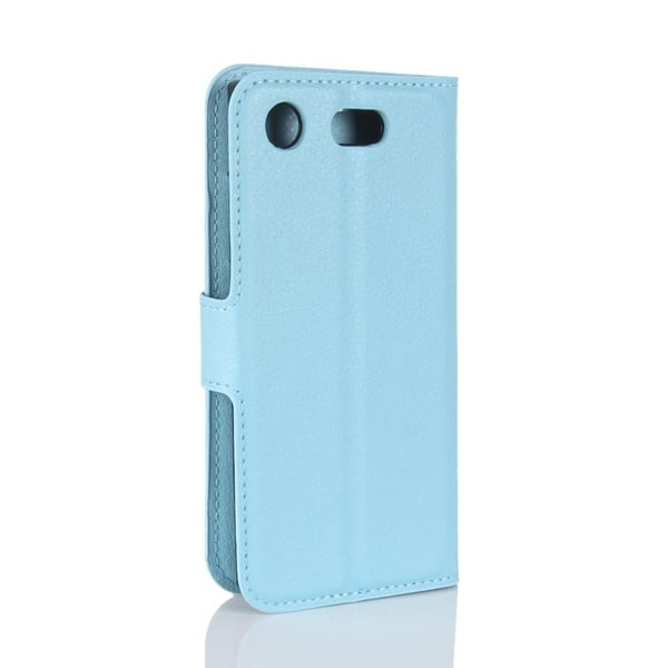 Sony Xperia XZ1 Compact Etui laget av kunstlær og silikon - Lys blått