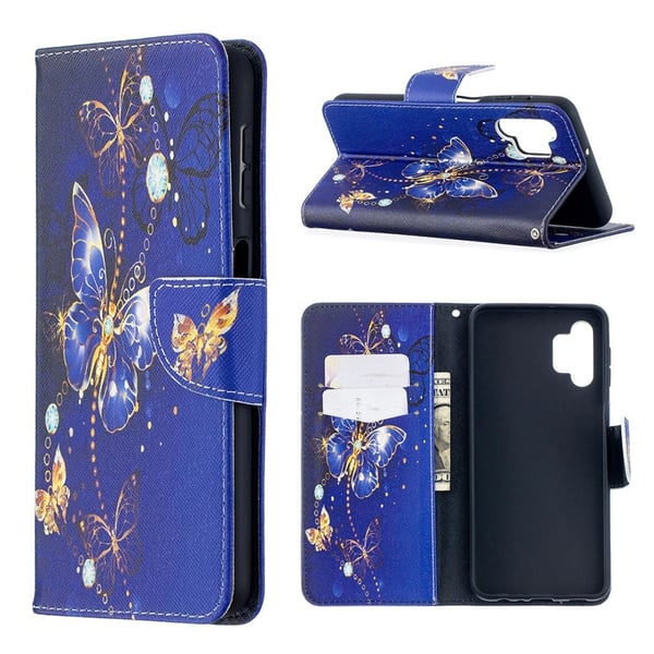 Wonderland Samsung Galaxy A32 5G Flippetui - Krystall Sommerfugler