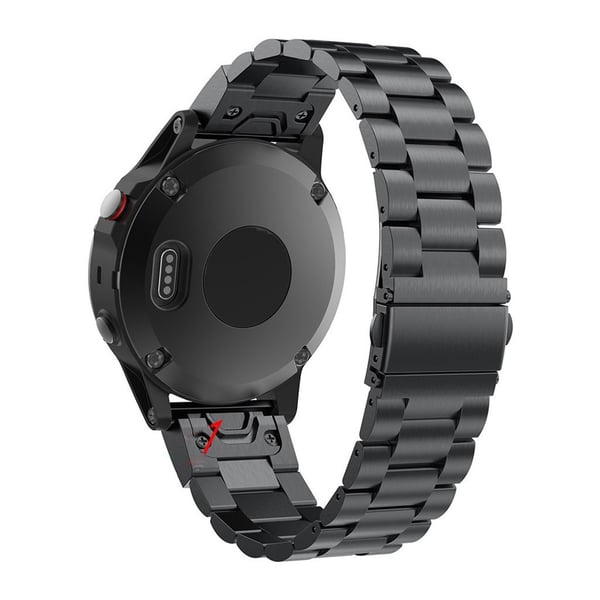 Garmin Fenix 5 rustfritt stål watchband - Sort