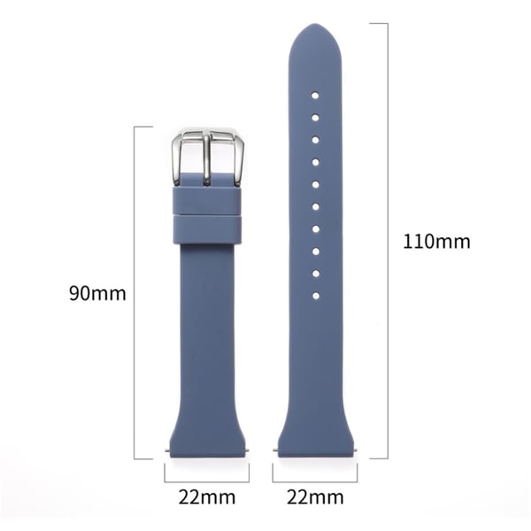 22mm universaali silikoninen kellohihna - Beige