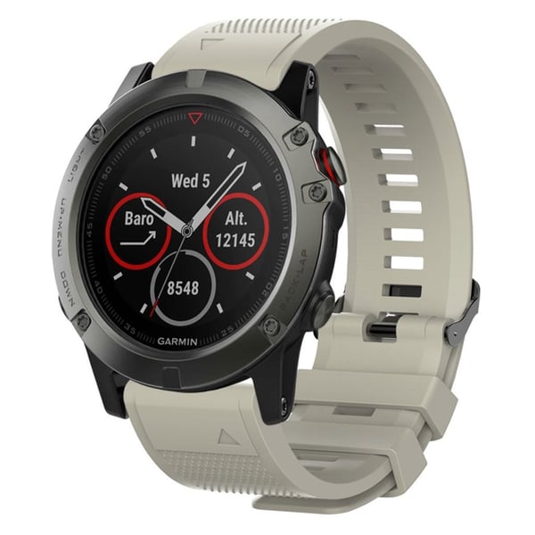 Garmin Forerunner 935 / Fenix 5 / 5 Plus klockarmband i silikon - Grå