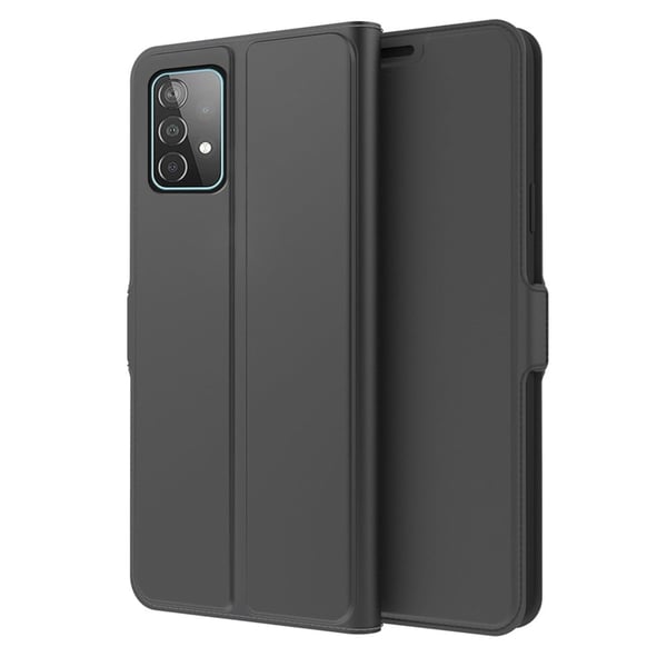 Glatt og tynt premium PU-skinnetui for Samsung Galaxy A23 5G - Svart Glatt og tynt premium PU-skinnetui for Samsung Galaxy A23 5G - Svart