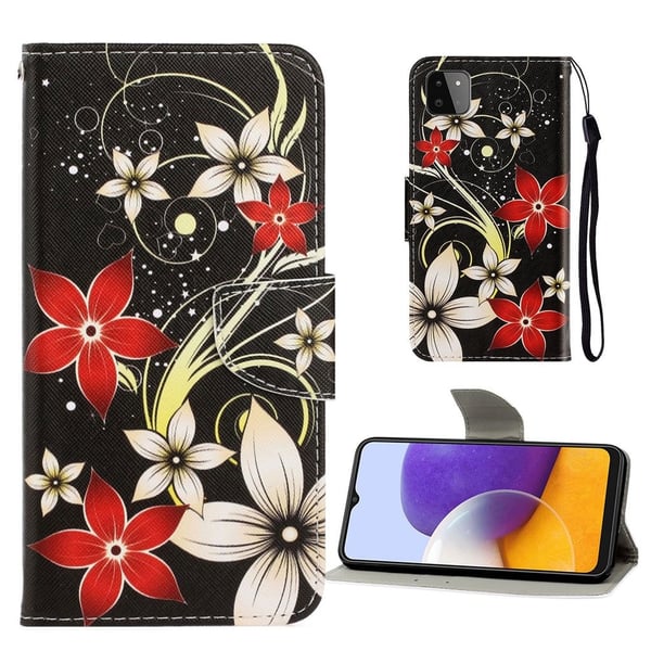 Wonderland Samsung Galaxy A22 5G Flippetui - Blomster