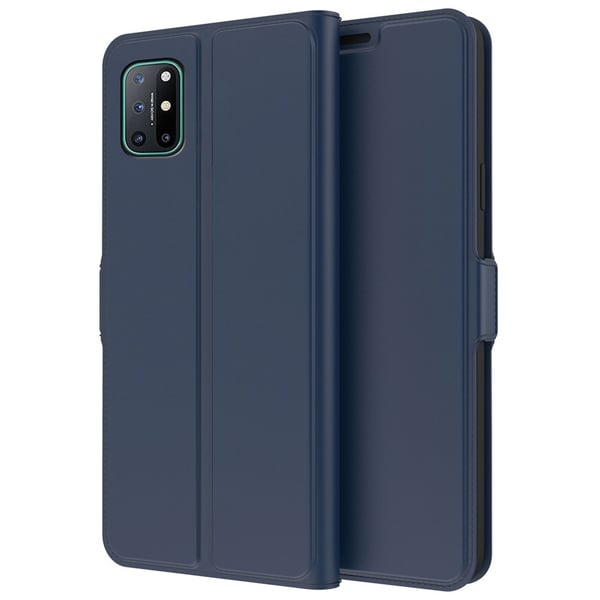 Glat og tyndt premium OnePlus 8T læderetui - Blå