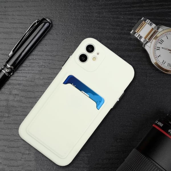 Kortholdercover til iPhone 12 - Hvid
