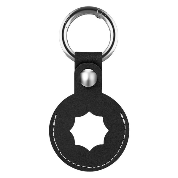 AirTags åttkantig läderklädsel - Svart AirTags åttkantig läderklädsel - Svart