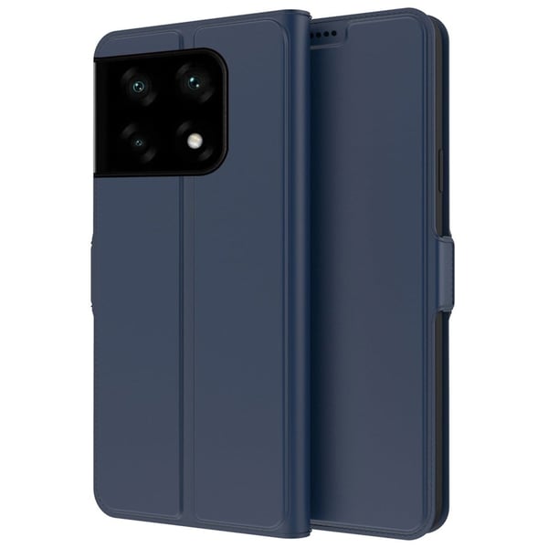 Glat og tyndt premium OnePlus 10 Pro læderetui - Blå