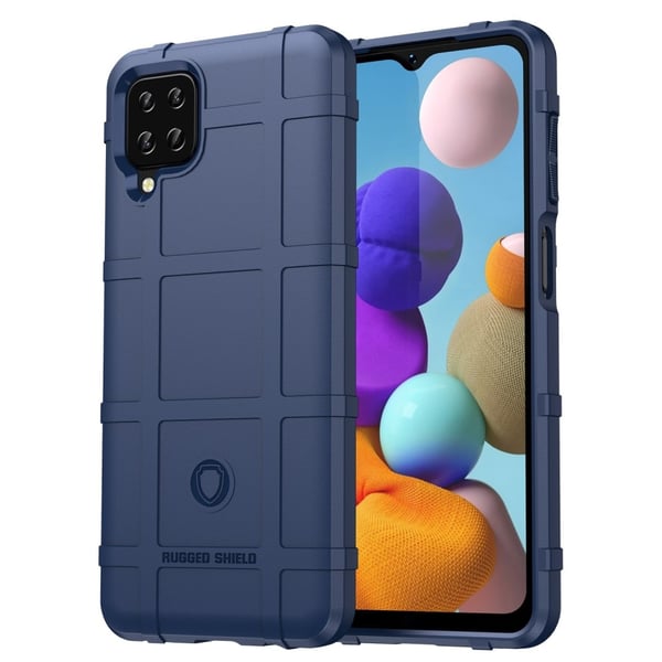 Rugged Shield Etui Samsung Galaxy A12 Nacho / A12 5g / M12 - Blå