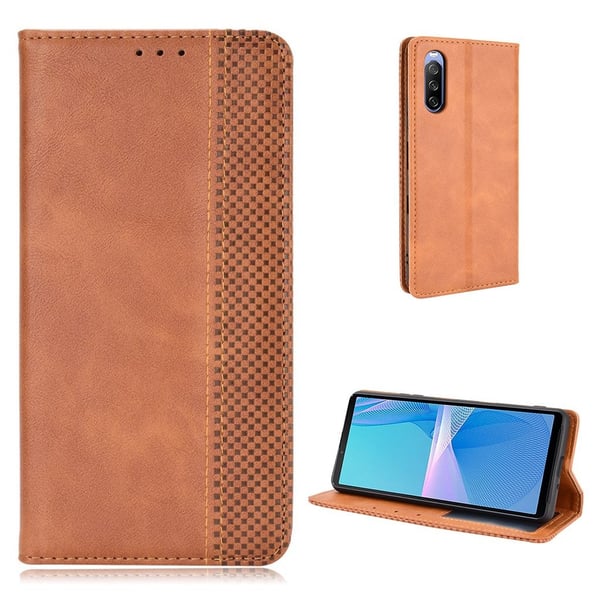 Bofink Vintage Sony Xperia 10 III Lær Etui - Brun Bofink Vintage Sony Xperia 10 III Lær Etui - Brun