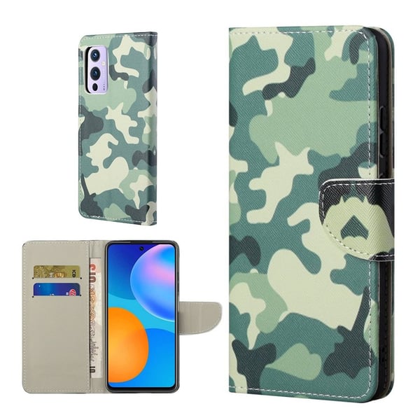 Wonderland OnePlus 9 Pro flip-etui - Kamuflasje