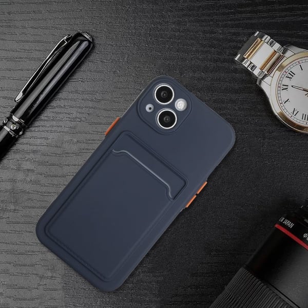Kortholdercover til iPhone 13 Mini - Mørkeblå