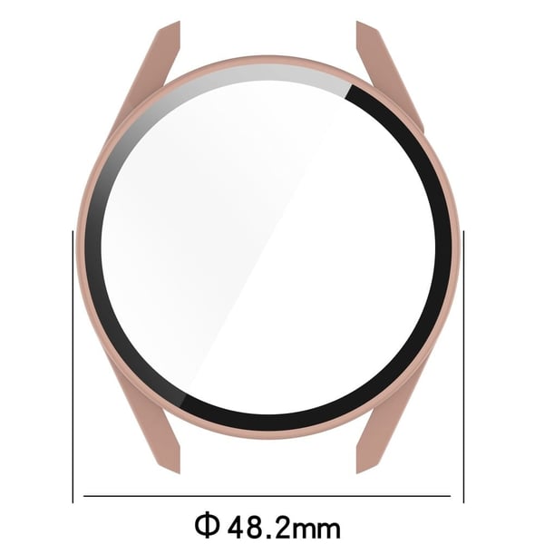 Huawei Watch GT 3 (46 mm) TPU-ramme + skjermbeskytter i herdet glass - Svart