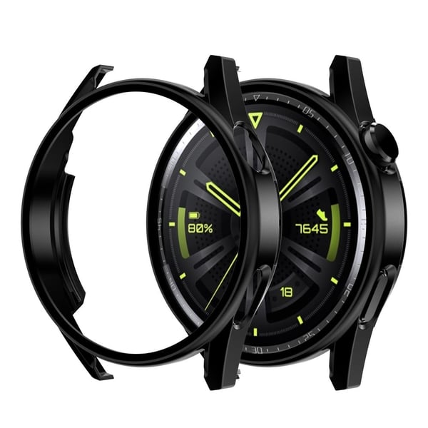 Huawei Watch GT 3 (46mm) galvaniseringsramme med hærdet glas - Sort