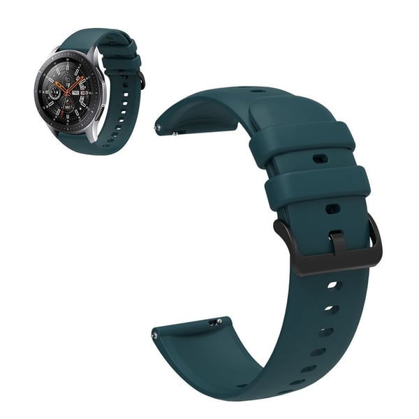 22mm Universal sporty silikone urrem - Militærgrøn
