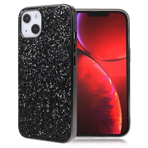 Glitter iPhone 13 Etui - Svart