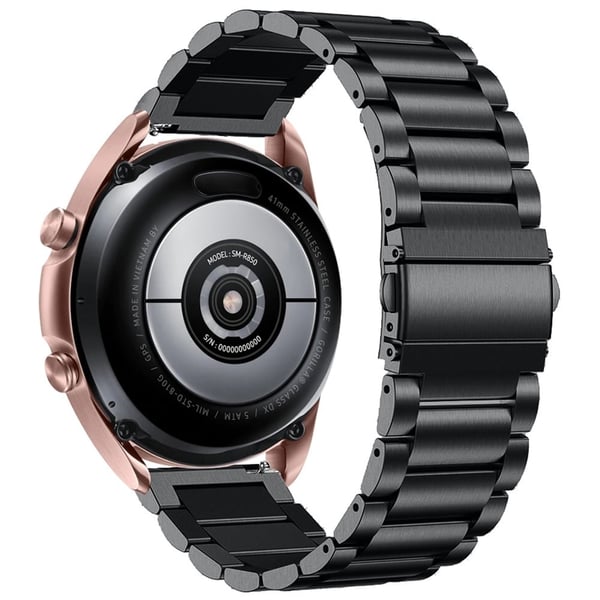 Garmin Venu / Vivoactive 3 / 3 Music urrem i rustfrit stål - Sort