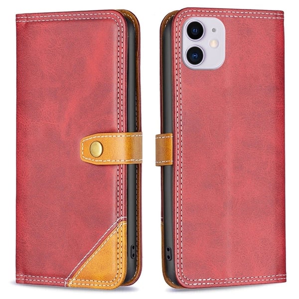 BINFEN tofarget læretui for iPhone 11 - Rød