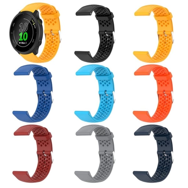 Garmin Forerunner 158/55 pustende klokkerem i silikon - Grå