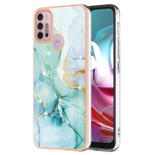 Marble Motorola Moto G20 / G30 / G10 Etui - Grøn Marmor