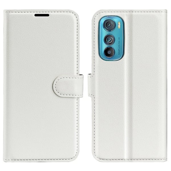 Klassisk Motorola Edge 30 flip etui - Hvid