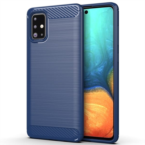 Carbon Flex Etui Samsung Galaxy A71 - Blå Carbon Flex Etui Samsung Galaxy A71 - Blå