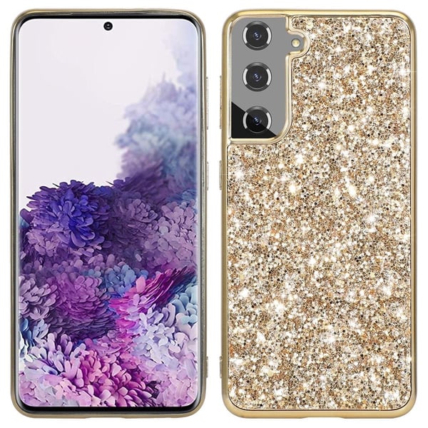 Glitter Samsung Galaxy S22 Plus cover - Guld