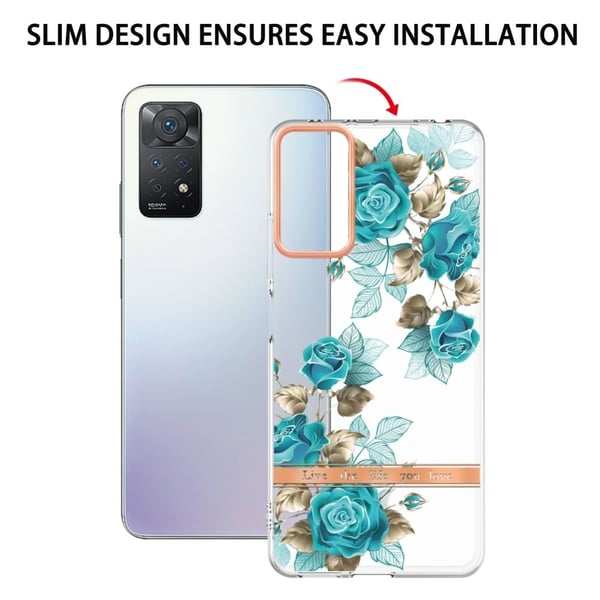 Supertynt og slitesterkt softcover for Xiaomi Redmi Note 11 Pro 5G / Note 11 Pro - Blå Rose